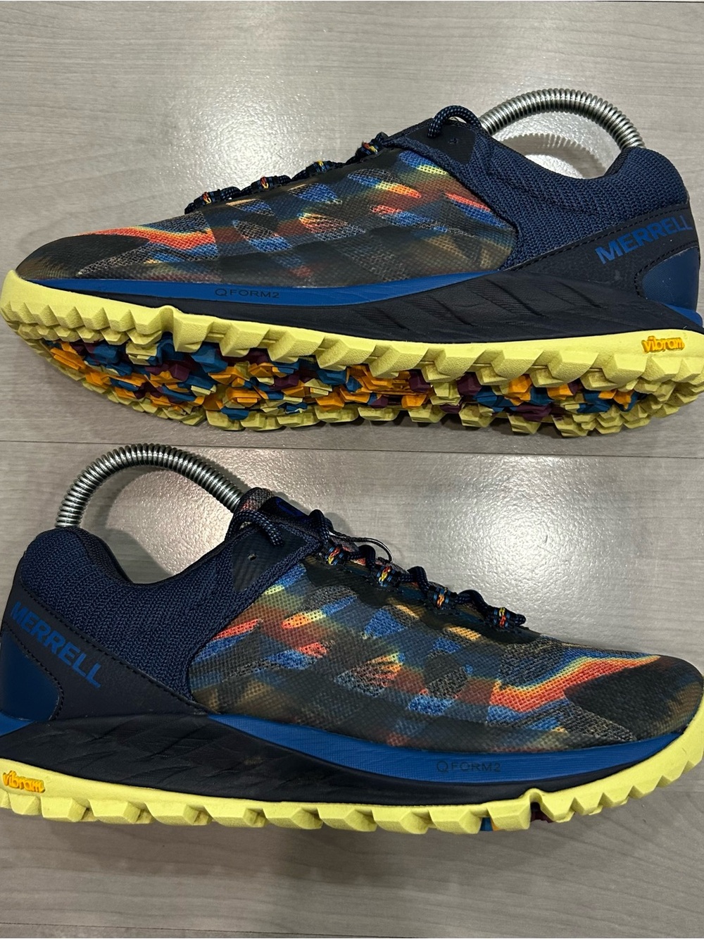 Merrell Antora 2 Rainbow Trail Running Shoes Womens 8 Blue Sneakers J067188